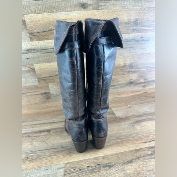 Frye Jane Tall Cuff Over Knee Boots Size 9B, SLT Slate 1361 - Picture 5 of 11